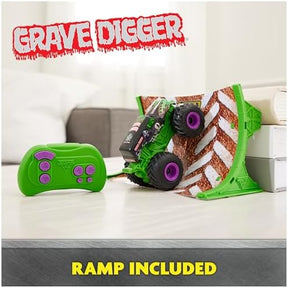 Monster Jam Grave Digger Remote Control Monster Truck | 1:64 Scale