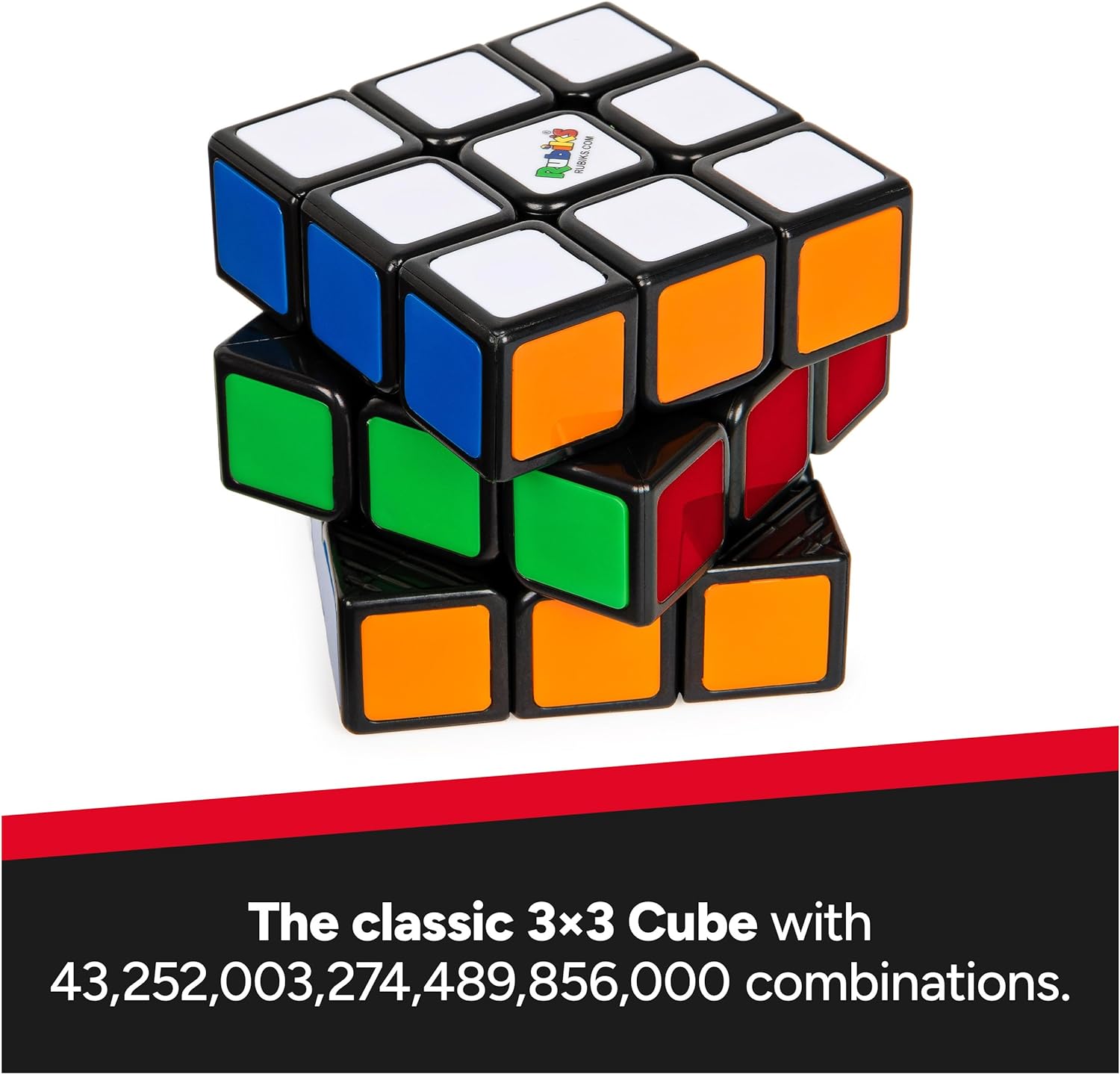 Rubik's Cube, The Original 3x3 Color-Matching Puzzle Classic Problem-Solving Challenging Brain Teaser Fidget Toy