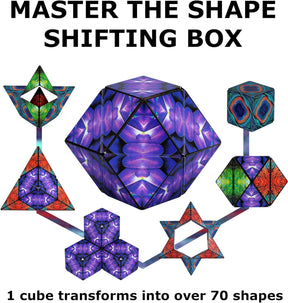 SHASHIBO Shape Shifting Box - Award-Winning, Patented Fidget Cube w/ 36 Rare Earth Magnets - Transforms Into Over 70 Shapes