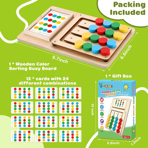 V-Opitos Color Matching Puzzle Toys, Montessori Brain Teasers Game for Kids Age 3, 4, 5, 6, 7 Years Old, Road Trip Toys for Boys & Girls