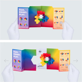 Plus-Plus - HEXEL Spectrum - Fidget Sensory Puzzle Toy - Travel Friendly, Quiet Stress and Anxiety Relief for Kids/Adults