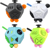 4 PCS Dodecagon Fidget Toys Set-12 Side Fidget Toy Cube,Relieves Stress Anxiety Fidget Toys for Kids and Adults with Add,ADHD, Autism or Anxiety