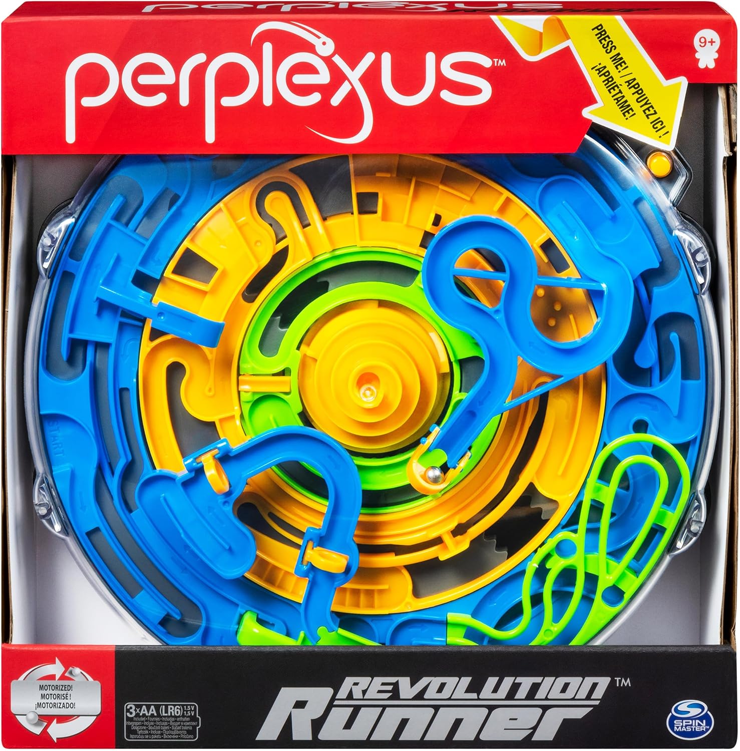 Perplexus, Revolution Runner Motorized Motion 3D Gravity Maze Game Brain Teaser Fidget Toy Puzzle Ball