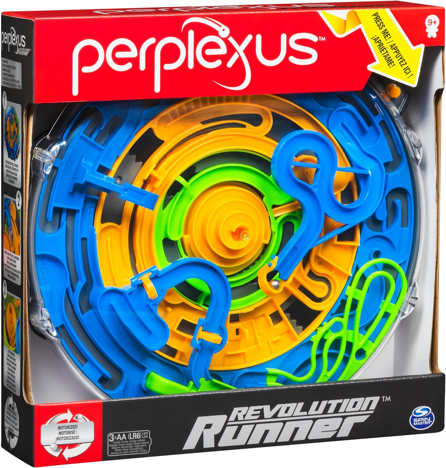 Perplexus, Revolution Runner Motorized Motion 3D Gravity Maze Game Brain Teaser Fidget Toy Puzzle Ball