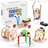 STEM Kits for Kids Ages 8-10-12, Robot Building Crafts Kit for Boys Age 6-8, Wood Science Projects, 3D Wooden Puzzles, Woodworking Model Stem Toys for 5 6 7 8 9 10 11 12 13+