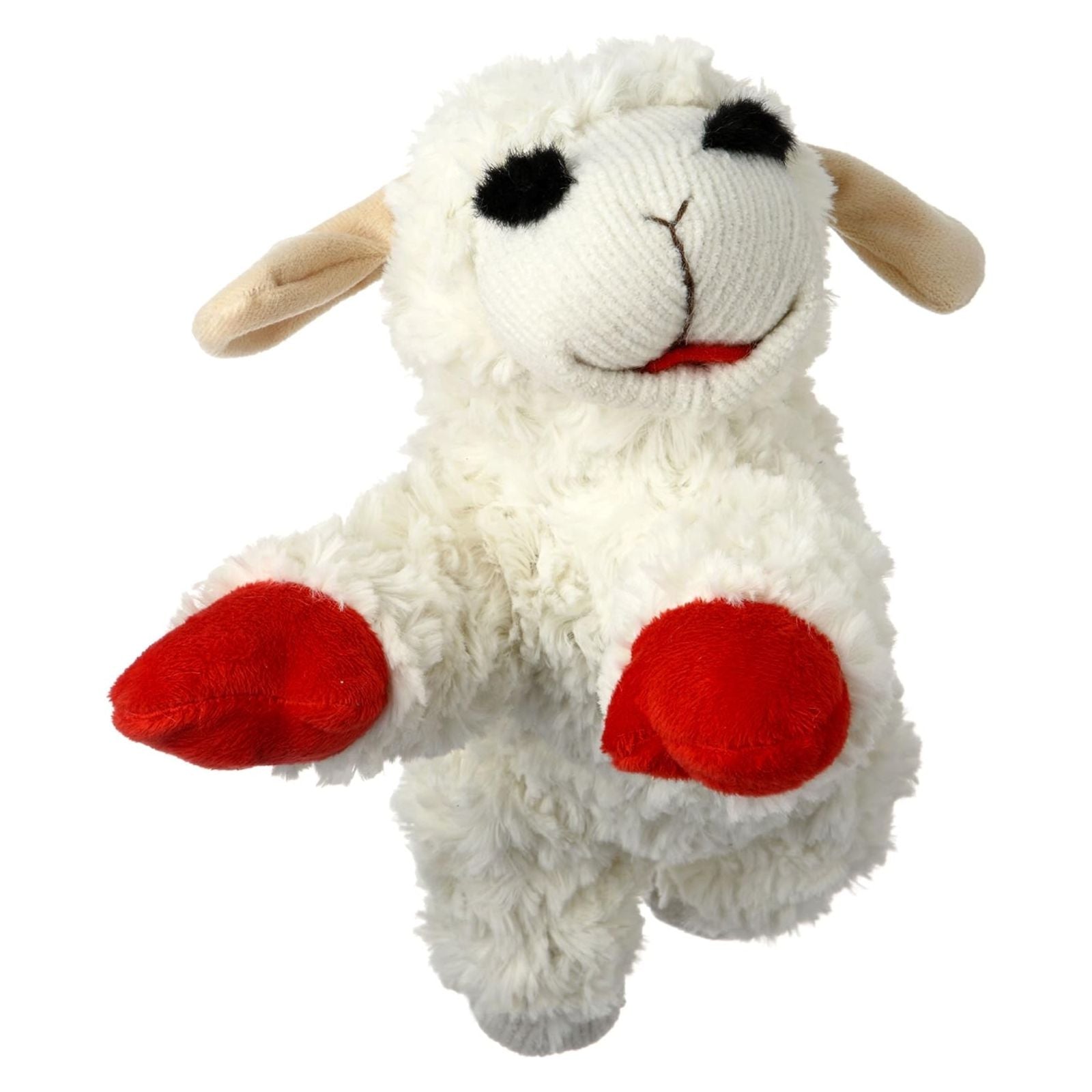 Multipet Plush Dog Toy, Lambchop, 10" Regular, White, Large