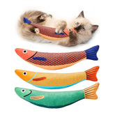 Potaroma Cat Toys Saury Fish, 3 Pack Catnip Crinkle Sound Toys Soft and Durable, Interactive Cat Kicker Toys for Indoor Kitten Exercise 9.4 Inches for All Breeds