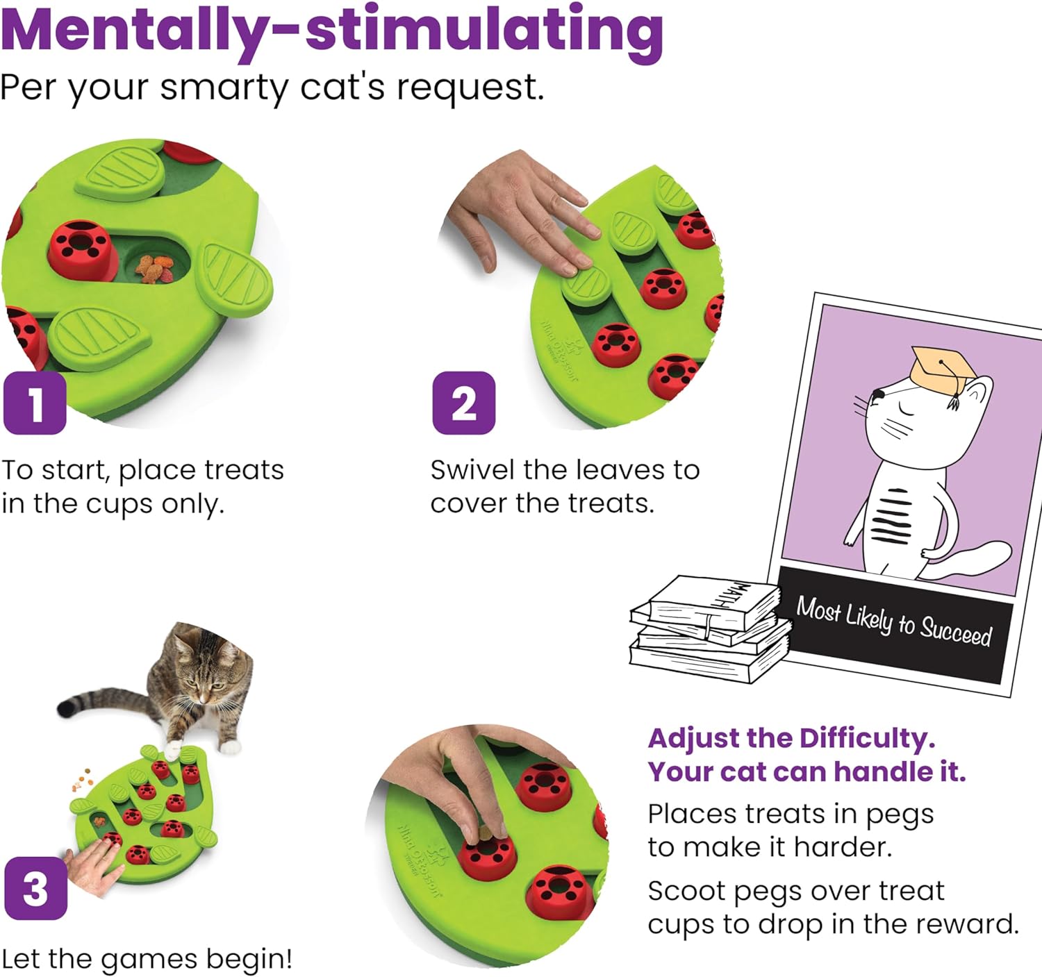 Catstages by Nina Ottosson Buggin' Out Puzzle & Play - Interactive Cat Treat Puzzle