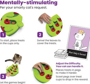 Catstages by Nina Ottosson Buggin' Out Puzzle & Play - Interactive Cat Treat Puzzle