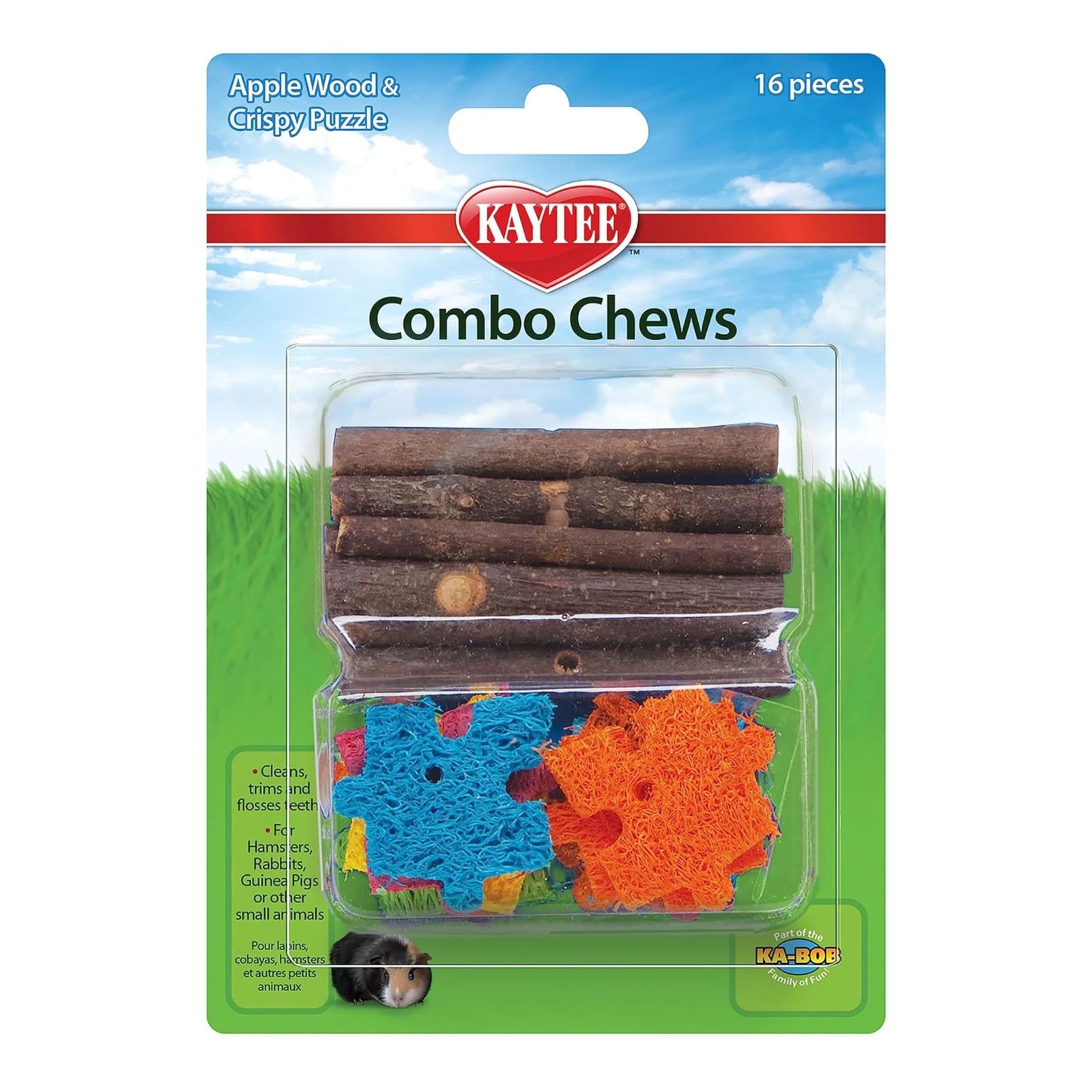 Kaytee Combo Chew Apple Wood & Puzzle