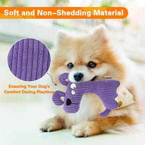 Squeaky Dog Toys, Cute Plush Toy for Dogs Indoor Play, Interactive Dog Toys with Non-Shedding Material