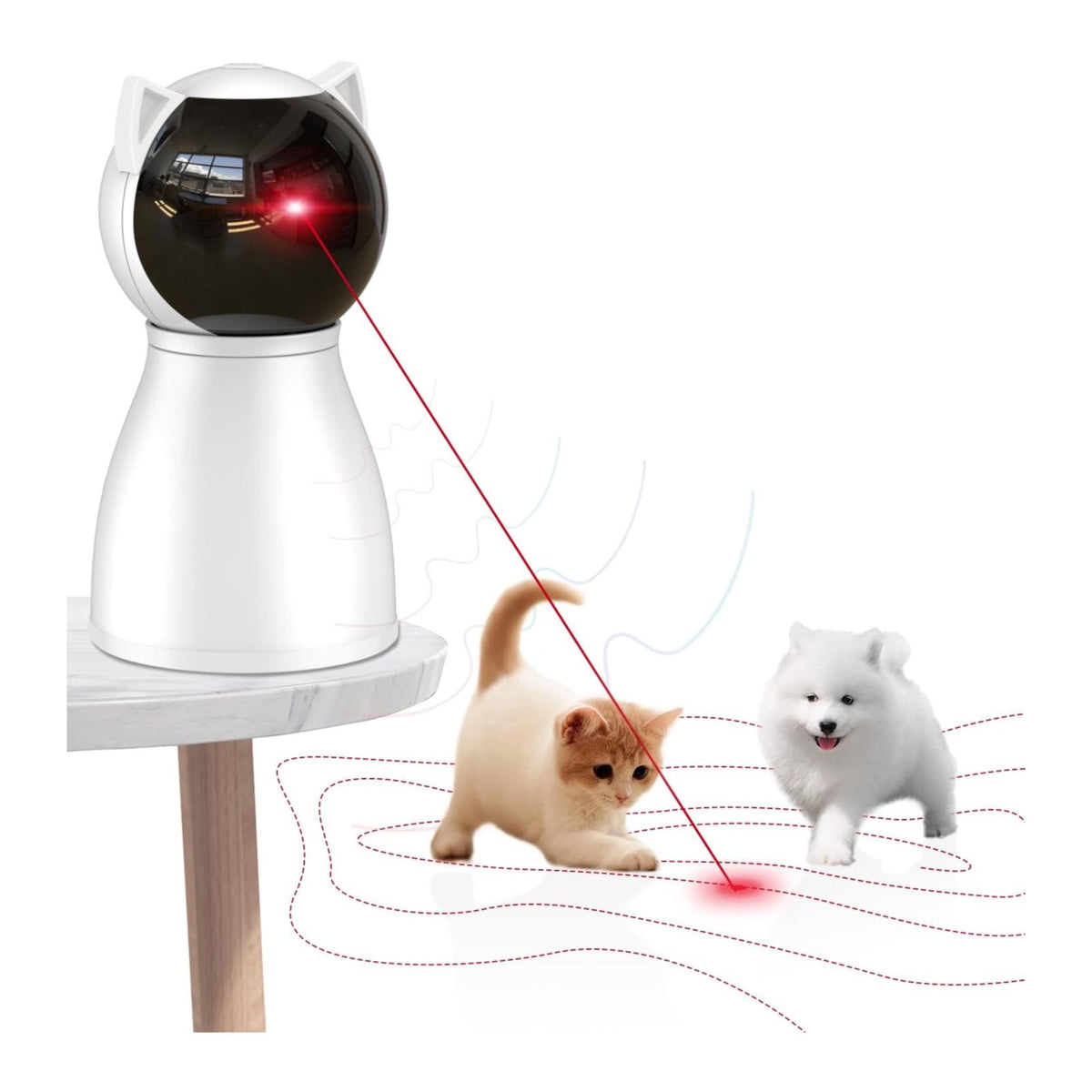 Cat Toys [2023 Newly Upgraded] Real Random Trajectory Rechargeable Motion Activated Cat Laser Toy Automatic,Interactive Cat Toys for Indoor Cats/Kitten/Dogs