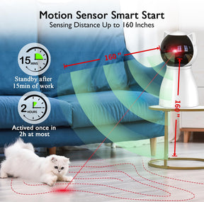 Cat Toys - Real Random Trajectory Rechargeable Motion Activated Cat Laser Toy Automatic