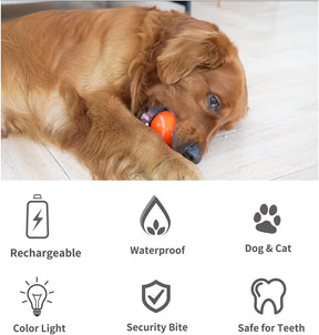 Smart Interactive Dog Ball Toys, Activated Rolling Ball for Dogs with Light, Moving Bouncing Dog Ball,  USB Rechargeable