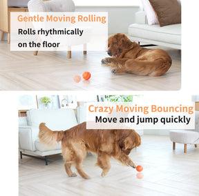 Smart Interactive Dog Ball Toys, Activated Rolling Ball for Dogs with Light, Moving Bouncing Dog Ball,  USB Rechargeable