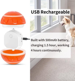 Smart Interactive Dog Ball Toys, Activated Rolling Ball for Dogs with Light, Moving Bouncing Dog Ball,  USB Rechargeable