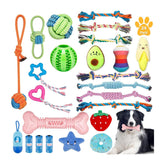 Enido Dog Rope Toys for Small & Medium Breed Dogs, Puppy Chew Toys, 24 Pack Puppy Teething Toys, Promote Dog Dental Health, Exercise & Bonding