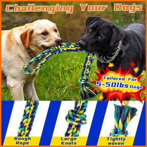 Zeaxuie Luxury Tough Dogs Toys for 5-50lbs Dogs -12 Pack Valued Dog Toys for Small,Medium Breed & Large Breed with Interactive Rope Toys