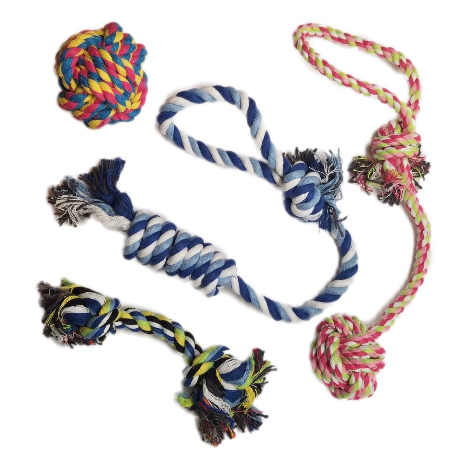 Puppy Dog Pet Rope Toys for Small to Medium Dogs (Set of 4)