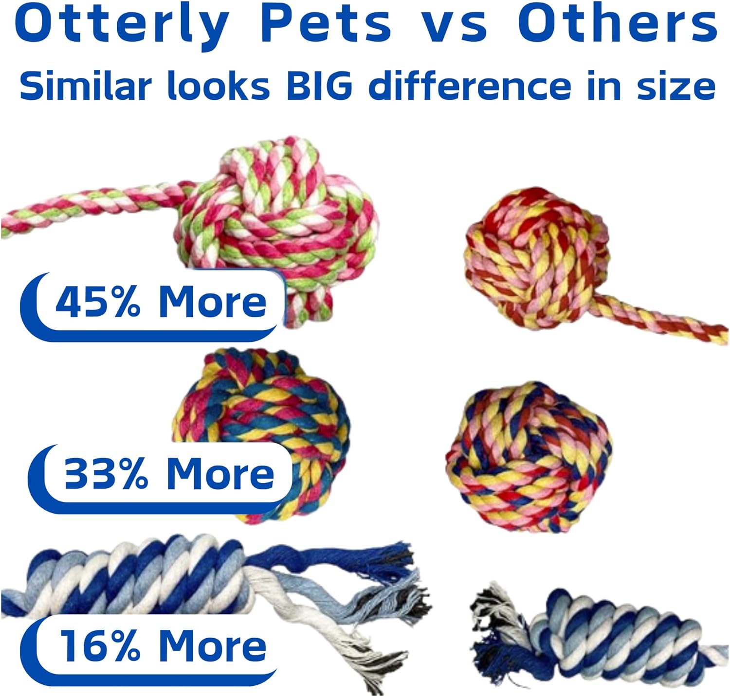 Puppy Dog Pet Rope Toys for Small to Medium Dogs (Set of 4)