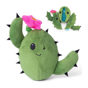 Barkbox 2 in 1 Interactive Plush Dog Toy - Rip and Reveal Dog Toy for Large Dogs - Stimulating Squeaky Pet Enrichment and Puppy Toys | Consuela The Cactus (Large)