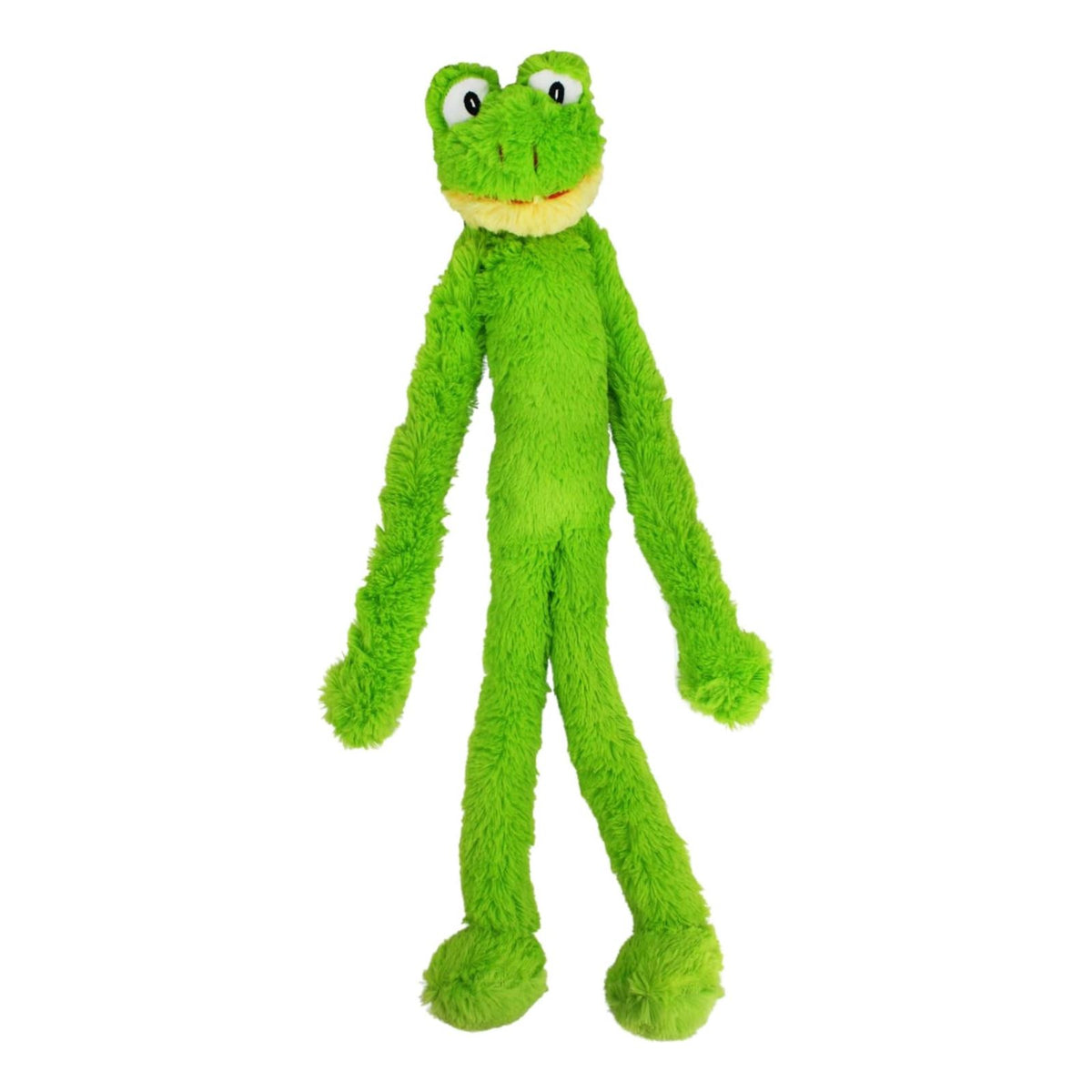 Multipet Swingin Slevin XXL Oversized 27-inch Green Frog Plush Dog Toy, Large Breeds