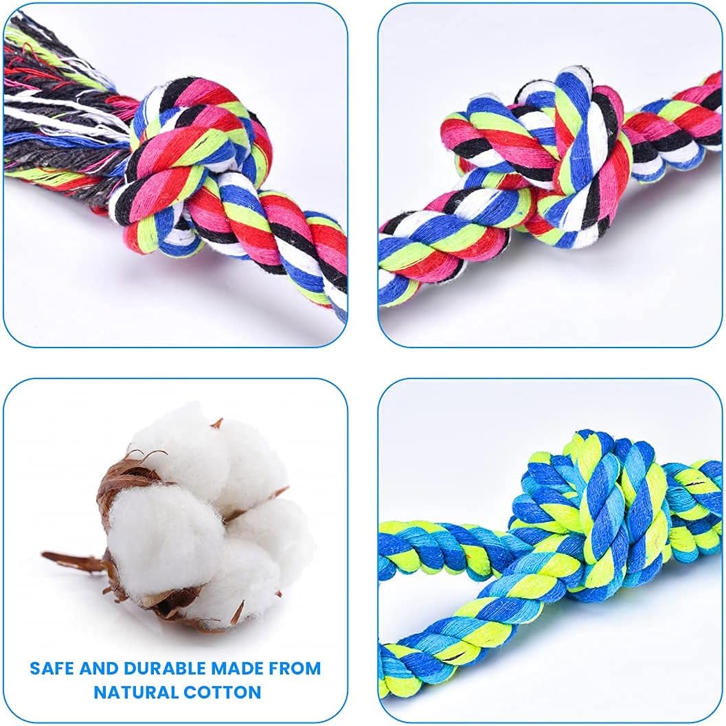 Feeko Heavy Duty Dog Rope Toys for Aggressive Chewers - 2 Pack