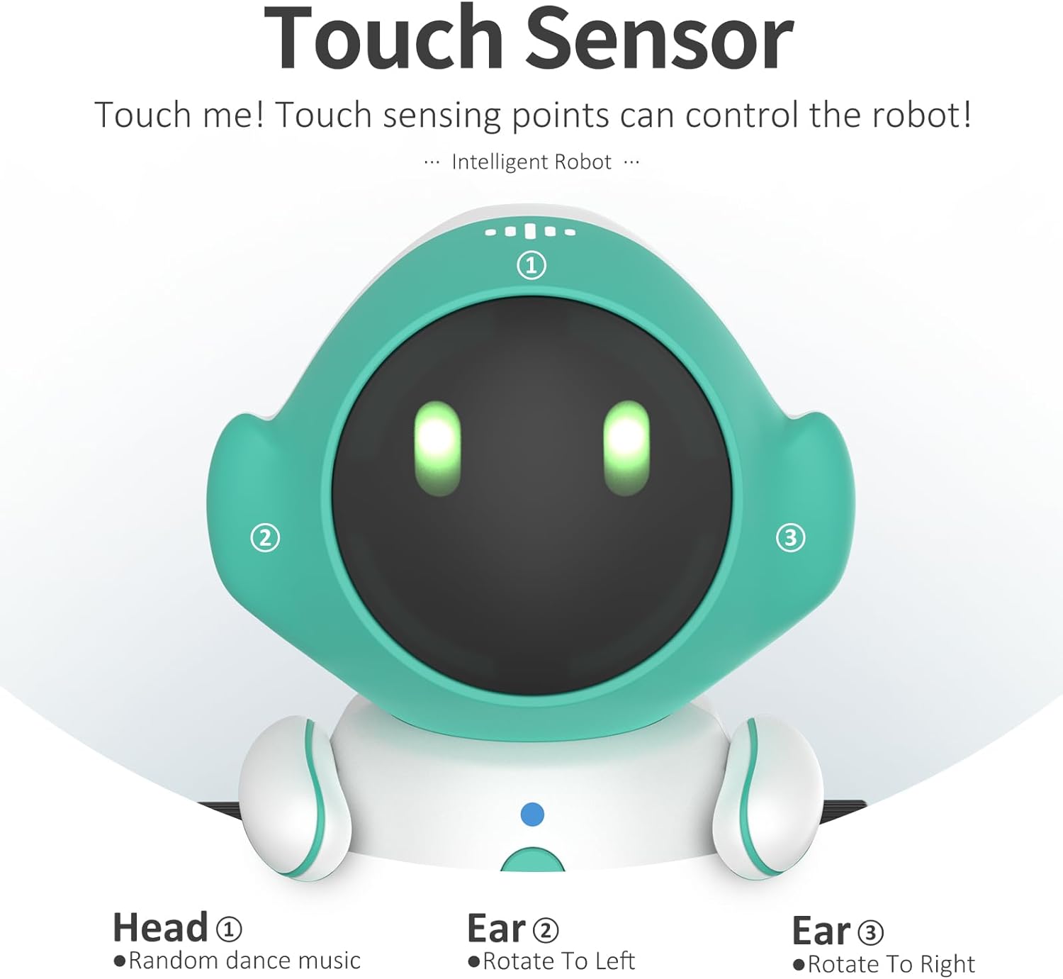 GILOBABY Robot Toys, Rechargeable Smart Talking Robots for Kids, Intelligent Robot with Voice Controlled Touch Sensor