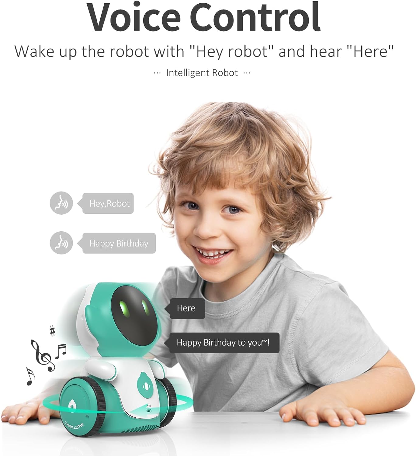 GILOBABY Robot Toys, Rechargeable Smart Talking Robots for Kids, Intelligent Robot with Voice Controlled Touch Sensor