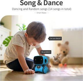 GILOBABY Kids Robot Toys, Interactive Robot Companion Smart Talking Robot with Voice Control Touch Sensor (Blue)