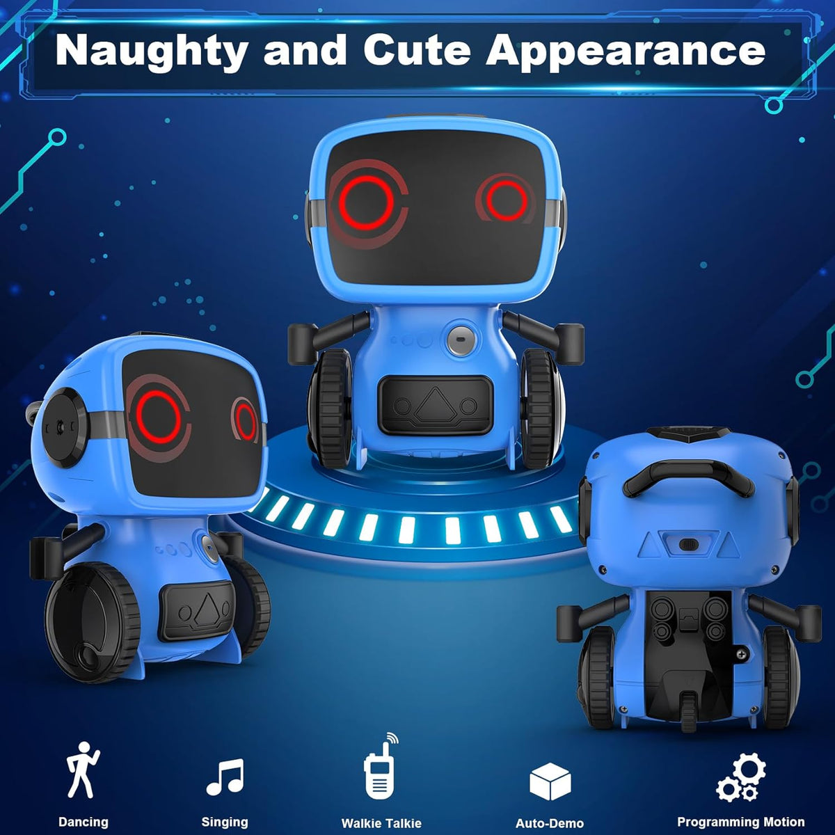 Robot Toys for Boys & Girls, Remote Control Robot for Kids, Auto-Demonstration, Talkie, and Programming Functions