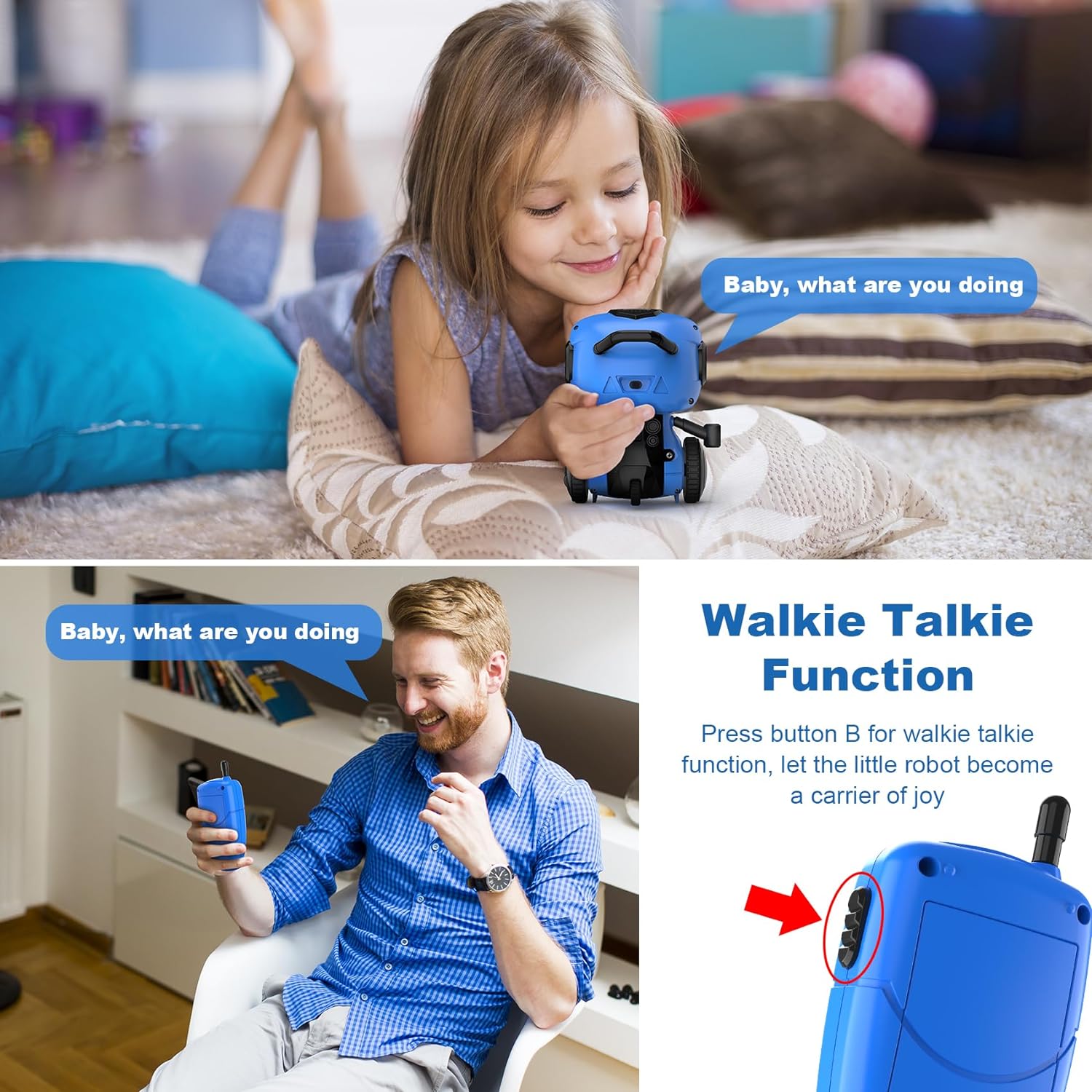 Robot Toys for Boys & Girls, Remote Control Robot for Kids, Auto-Demonstration, Talkie, and Programming Functions