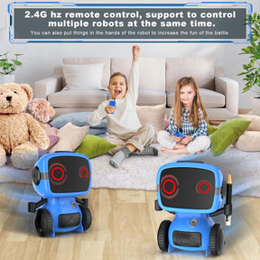 Robot Toys for Boys & Girls, Remote Control Robot for Kids, Auto-Demonstration, Talkie, and Programming Functions