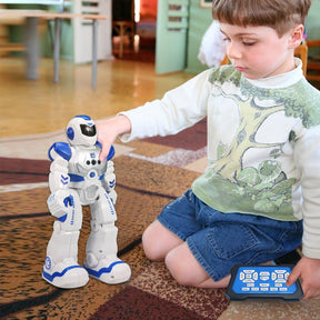 RC Robot for Kids Intelligent Programmable Robot with Infrared Controller Toys, Blue