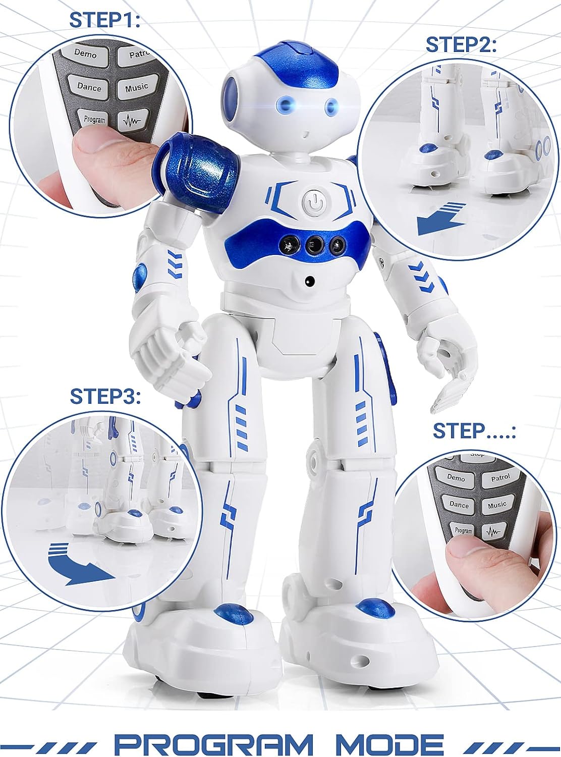 KingsDragon RC Robot Toys for Kids, Gesture & Sensing Programmable Remote Control Smart Robot