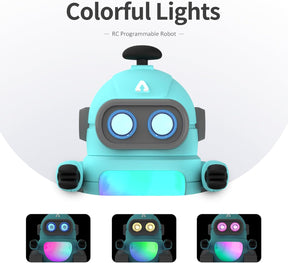 GILOBABY Robot Toys for Boys, Rechargeable Remote Control Robot Toy for Kids, Programmable RC Robots with LED Eyes