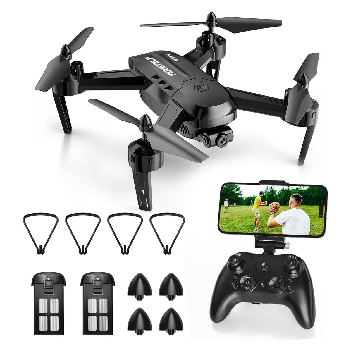 Drone with Camera - T6 1080P HD RC Drone, Fpv Drone for Adults, With WiFi Live Video