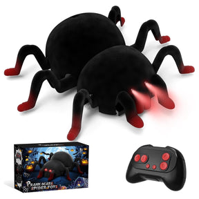 VRG Scare Spider Remote Control Toy with LED, Rechargeable Halloween Gift for Kids