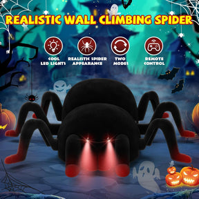 VRG Scare Spider Remote Control Toy with LED, Rechargeable Halloween Gift for Kids