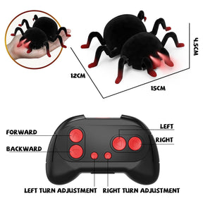 VRG Scare Spider Remote Control Toy with LED, Rechargeable Halloween Gift for Kids