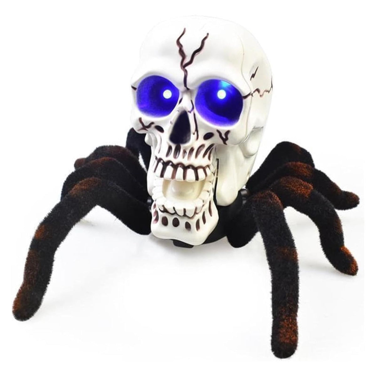 Spooky Remote Control Skull Spider with Glowing LED Eyes