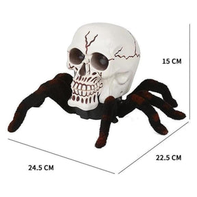 Spooky Remote Control Skull Spider with Glowing LED Eyes