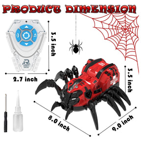 Remote Control Spider Halloween, Christmas Toy with Lights/Sound