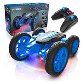 Force1 Tornado LED Remote Control Car for Kids - Double Sided Fast RC Car, 4WD Off-Road Stunt Car with 360 Flips, All Terrain Tires, LEDs, Rechargeable Toy Car Batteries, and Easy Remote