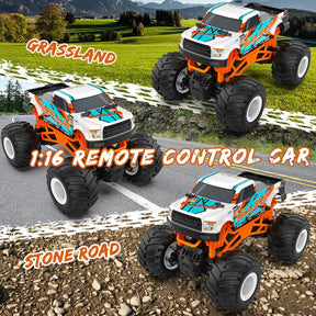 1:16 Scale RC Monster Truck - 2.4GHz All Terrain Car for Kids 4-12, 20 Km/h Off Road RC Truck