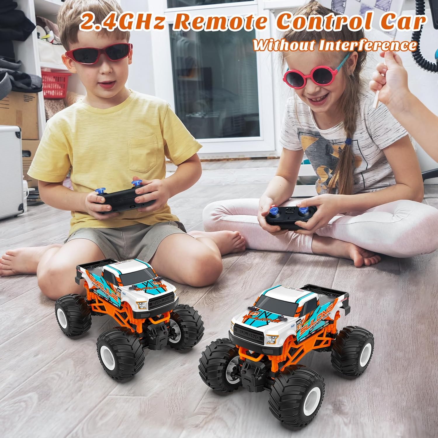 1:16 Scale RC Monster Truck - 2.4GHz All Terrain Car for Kids 4-12, 20 Km/h Off Road RC Truck