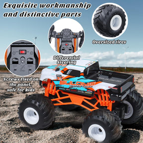 1:16 Scale RC Monster Truck - 2.4GHz All Terrain Car for Kids 4-12, 20 Km/h Off Road RC Truck