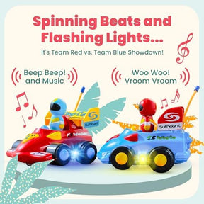 Remote Control Car for Kids | Music and LED Lights | 1+1 Gift