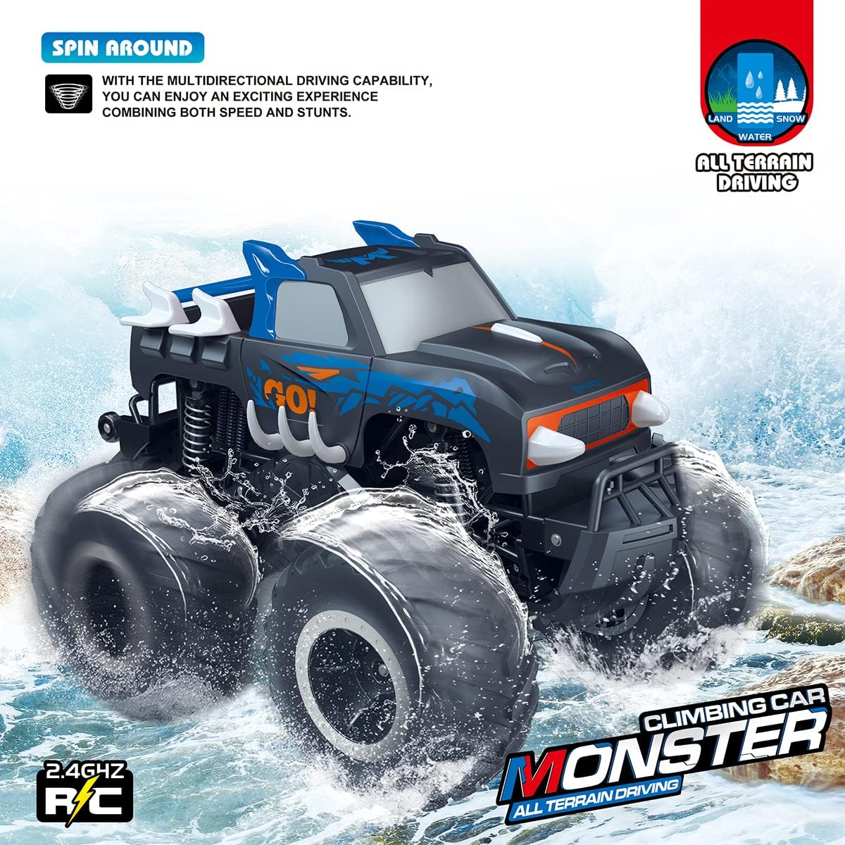 Threeking 1:16 Pick-up Toys RC Car Truck Toys Remote Control Cars Body Waterproofing Suitable for All Terrain