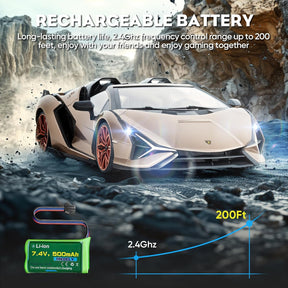 Lamborghini Sian Remote Control Car, 1:16 Scale (Champagne)